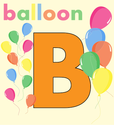 Balloons Alphabet B clipart