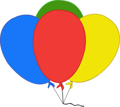 Balões coloridos clipart