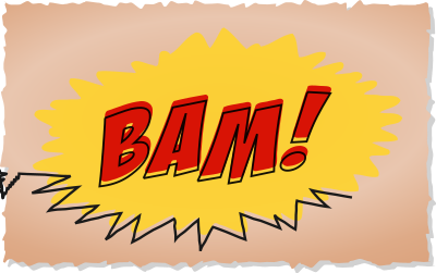 BAM comic book sound effect clipart
