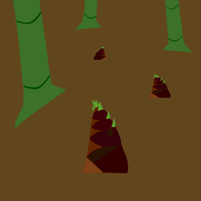 Bamboo shoot has come ! clipart