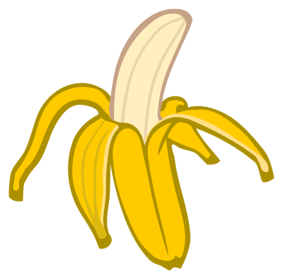 Banana - coloured clipart