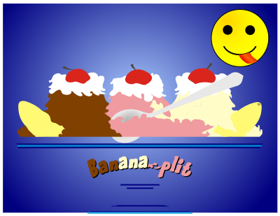 BANANA SPLIT clipart