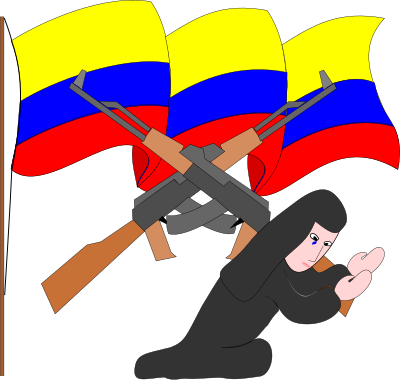 Bandera colombiana clipart