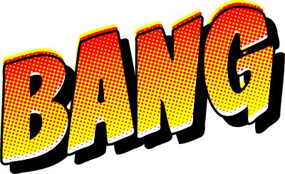 BANG Vintage comic book sound effect clipart