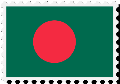 Bangladesh flag stamp clipart