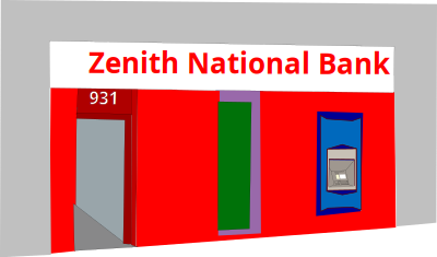 Bank and ATM clipart