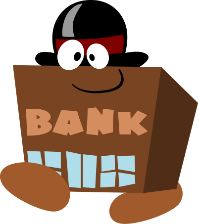 Bank Building Walking clipart