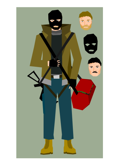 Bank robber clipart