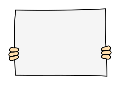 Banner with hands clipart