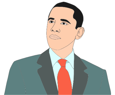 Barack Obama Portrait clipart