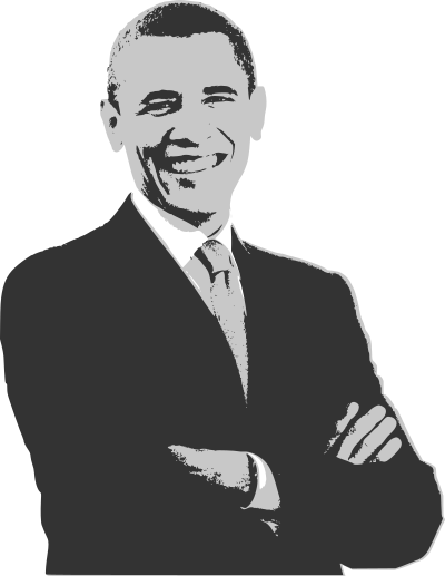 Barack Obama Print Warhol Stylee clipart