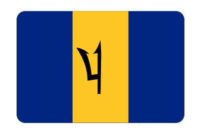 Barbados flag (bevelled) clipart