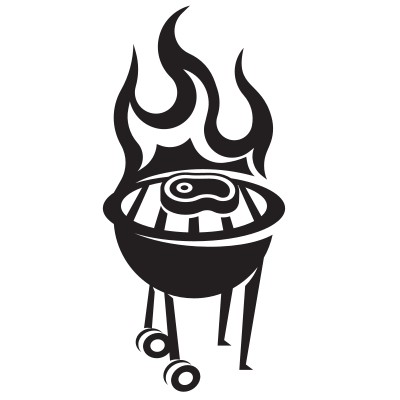 Barbecue grill silhouette clipart