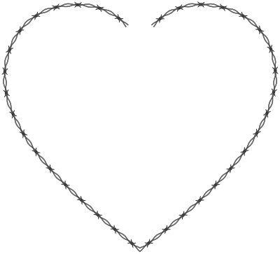 Barbed Wire Heart clipart