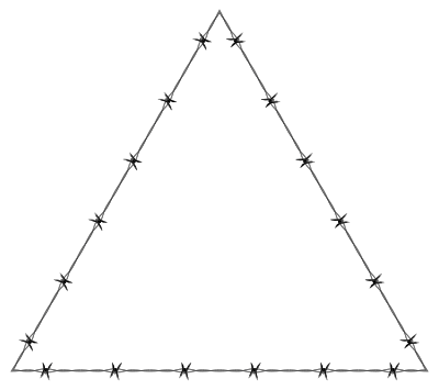Barbed Wire Triangle Frame Border clipart