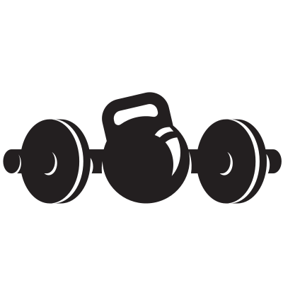 Barbell silhouette clipart