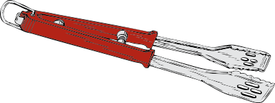 Barbeque tongs clipart
