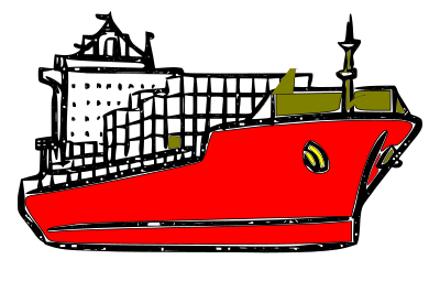 Barco carguero clipart