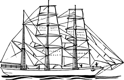 Bark (ship) clipart