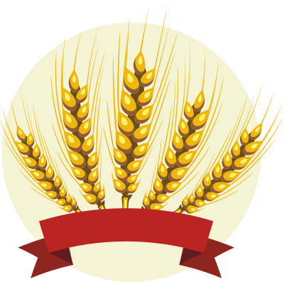 Barley with red banner clipart