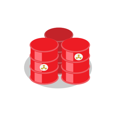Barrels with toxic waste clipart