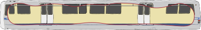 Bart Train Exterior with Cutaway clipart