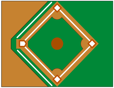 Baseball diamond clipart