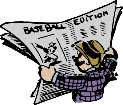 Baseball Newspaper - Colour Remix clipart