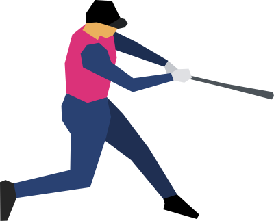 Baseball player clipart