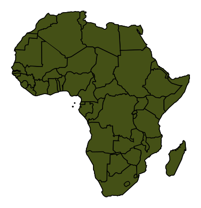 Basic Africa Map clipart