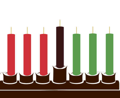 Basic Kwanzaa Kinara clipart