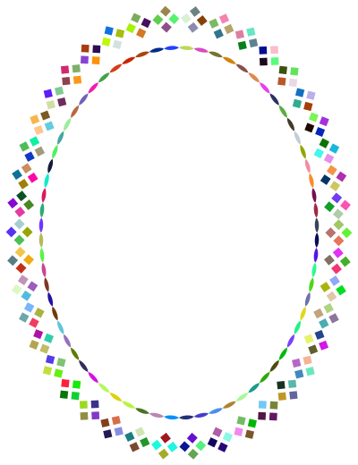 Basic Oval Frame Prismatic clipart