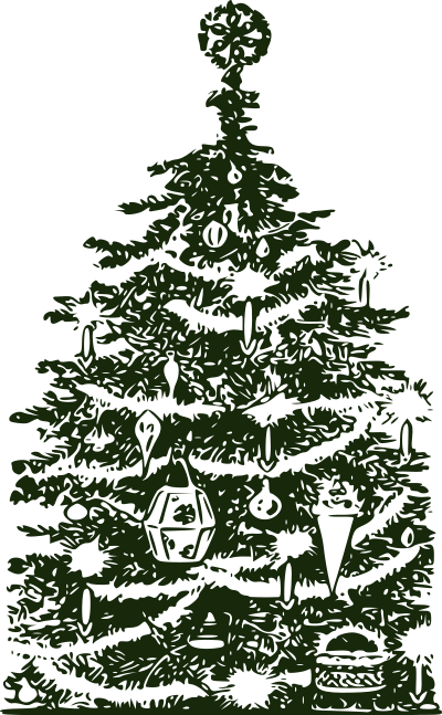 Basic Retro Xmas Tree clipart