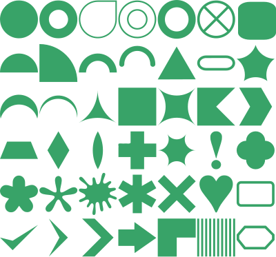 Basic shapes clipart