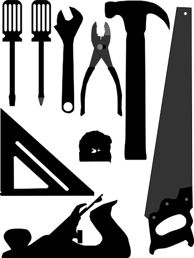 Basic Tools (silhouettes) clipart