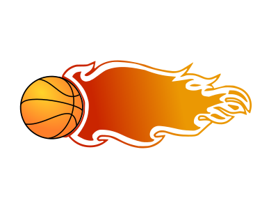 Basketball Flames clipart