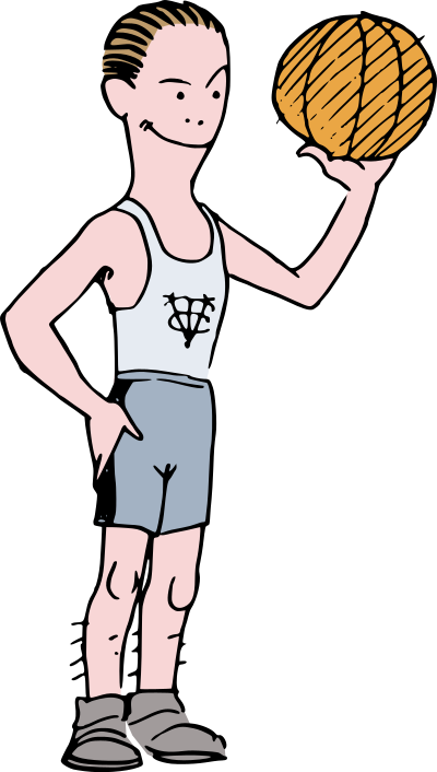 Basketball Guy - Colour Remix clipart