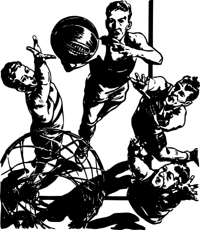 Basketball scene. clipart