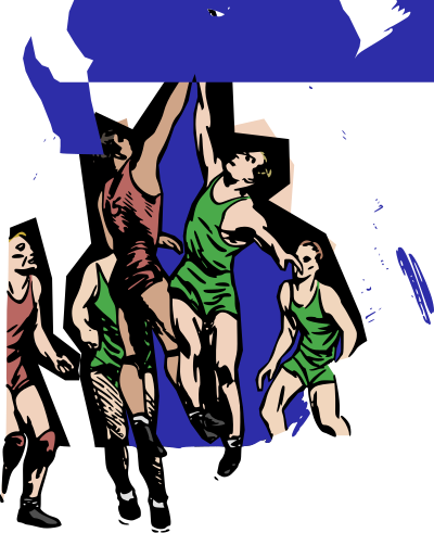 Basketball Scene - Colour Remix clipart