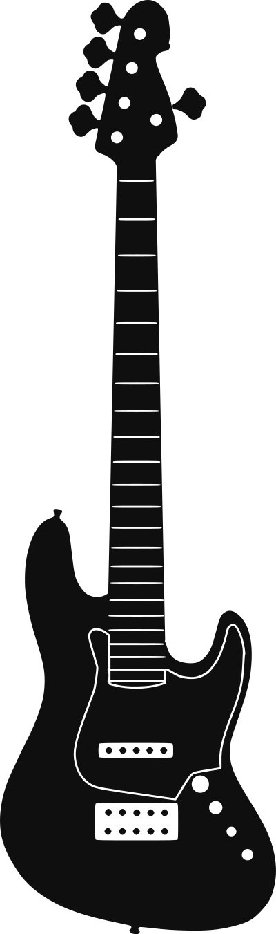Bass Guitar Sandberg California tm5 black clipart