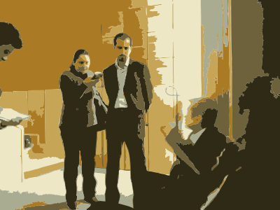Bassel as Press Facilitator with Joi Ito clipart