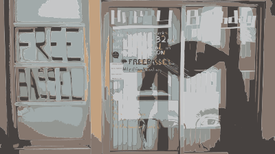 Bassel Khartabil Birthday Mural - May 22, 2013 clipart