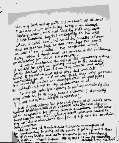 Bassel Letter Clarifying Arrest ENGLISH clipart