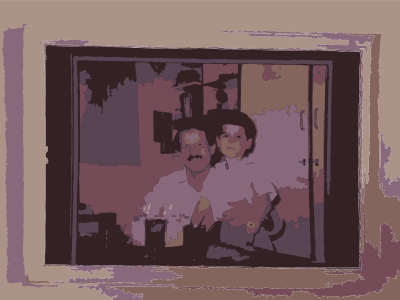 Bassel with his Dad clipart