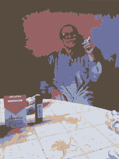 Bassel's Dad with Glasses on in Red clipart