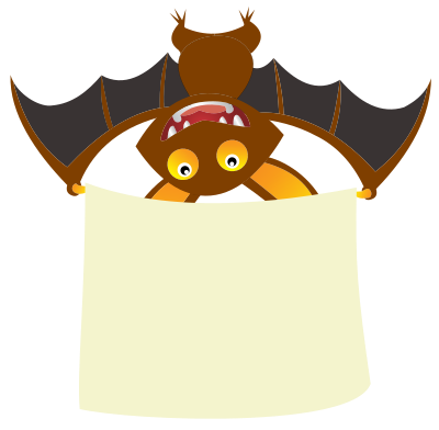 Bat Banner clipart