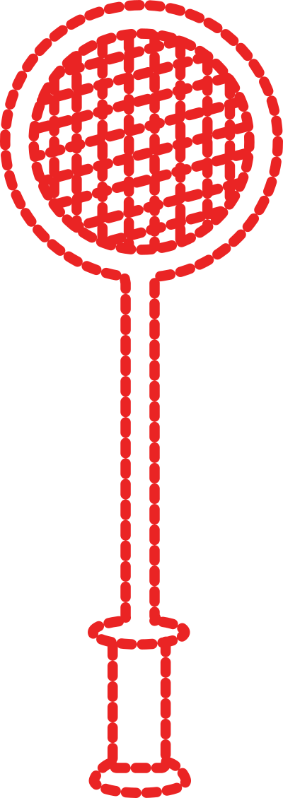 Bat for badminton clipart