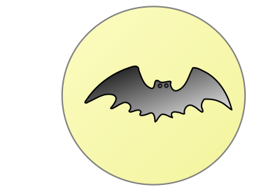 Bat-in-front-of-moon clipart
