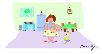 Batendo bolo clipart