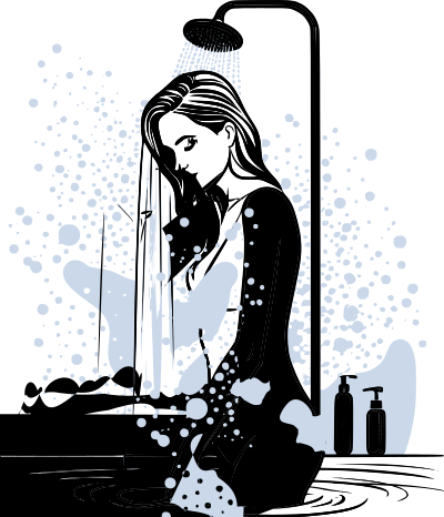 Bathing - Careful Remix clipart
